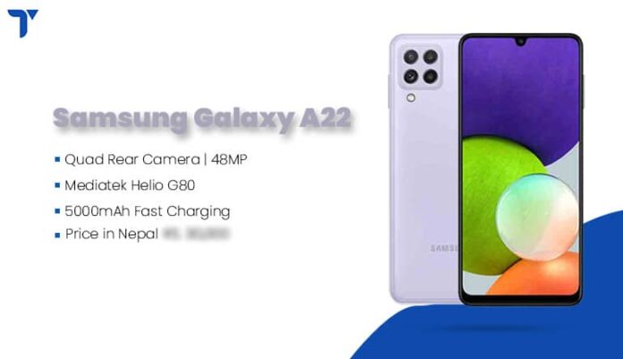 Samsung Galaxy A22 Price in Nepal, Specs, Availability